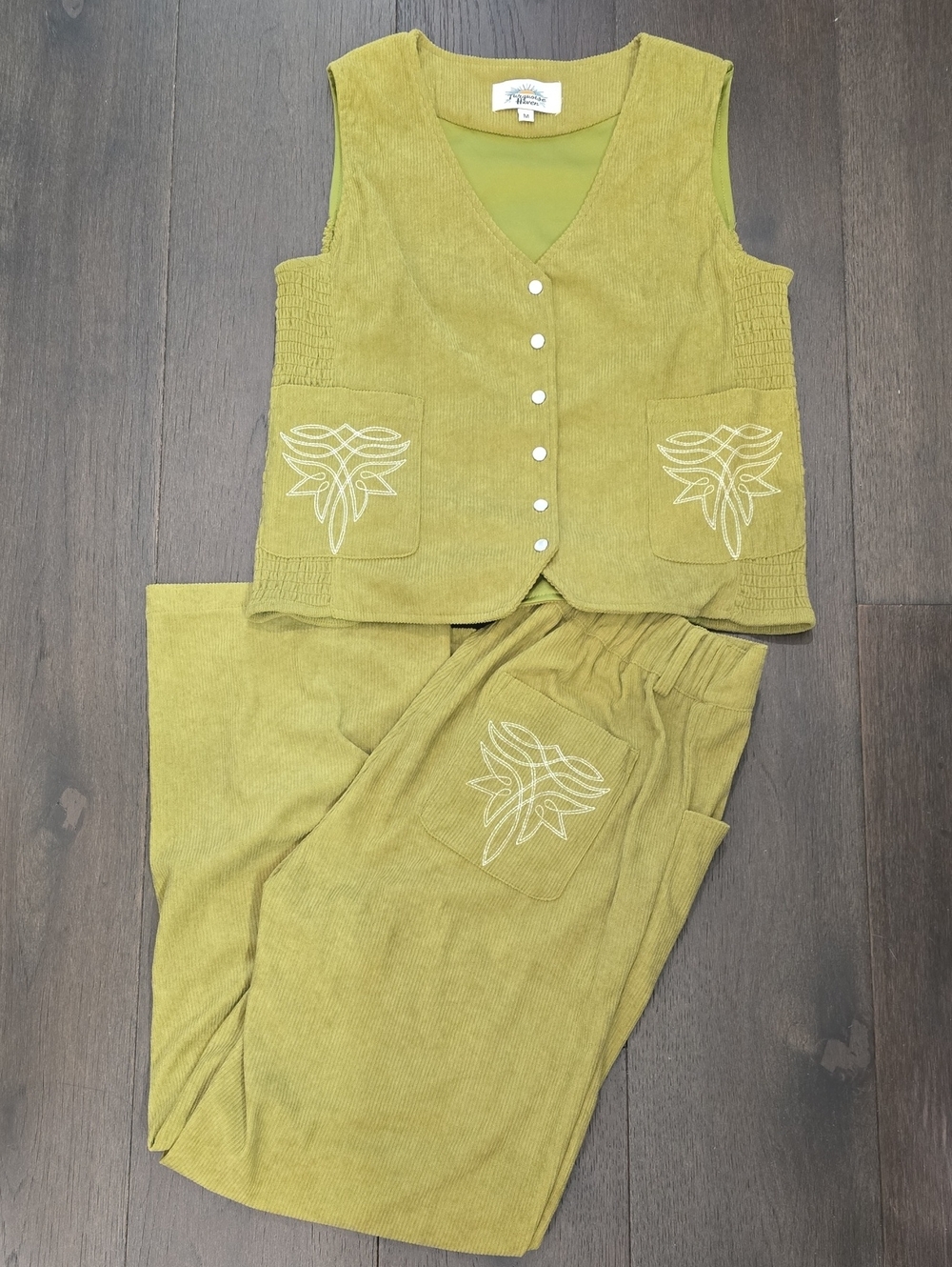 Turquoise Haven Corduroy Bootstitch Western Set